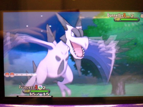 I finally get to mega evolve the shiny Aerodactyl baby I hatched in Black 2!!SHE’S SO PRECIOUS