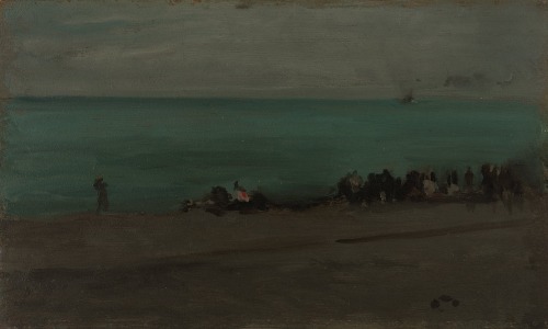 James McNeill Whistler (American; 1834–1903)Blue and Silver — Boat Entering Pourville1899Oil on wood