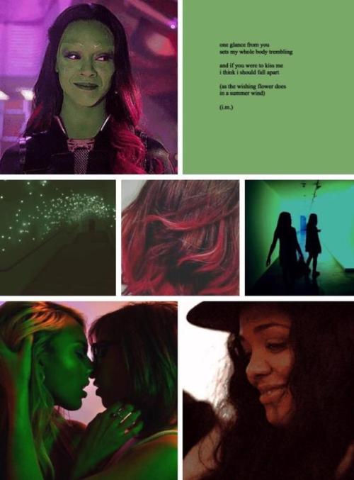 quietemptydiariess:Space Sapphics with Swords  - Valkyrie &amp; Gamora // Valmora  Cov