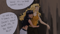 ec-bart:  I do not remember the blog that originally made the concept, so if you know PLEASE TELL MEE! I WANT TO GIVE THEM CREDIT!!!!!!Basically Yang has a glow stick arm and I love it