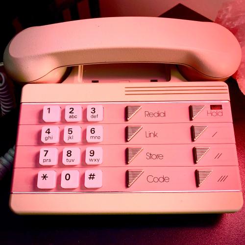 onpastel:My new addition to my pink collection. 1987 Northern Telecom phone I found today for $4.99 