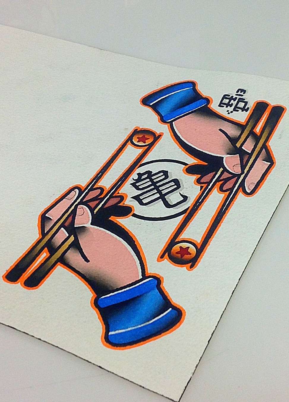 perjtattoo:  Painted some more dragonball flash. Follow me on Instagram @perjtattoo.