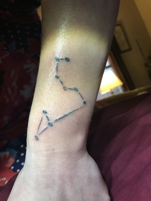 Leo constellation, Astronomic Vector, Constellation symbols on left handSTUNNING submission from @as