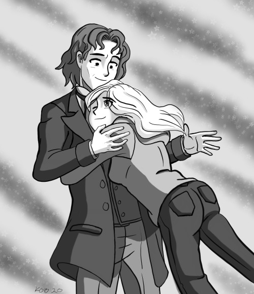 son-neko-art:Rose Glomps are best glomps.  Doctor Who fanart for someone I know who is a shippy fan.