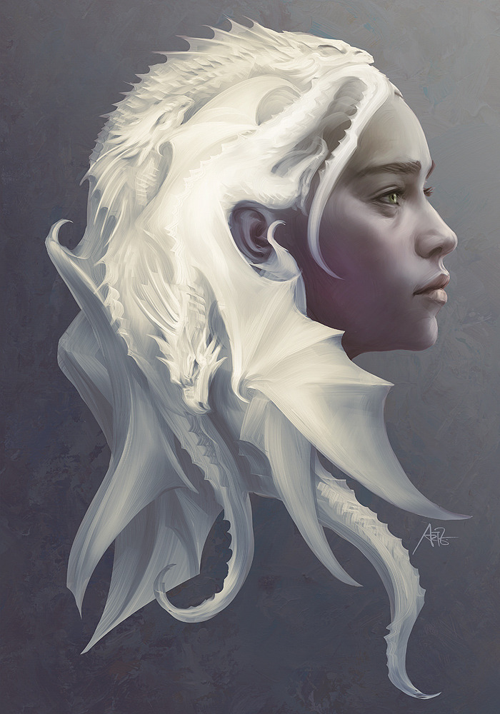 rhubarbes:  Mother of Dragons by Artgerm More on RHB_RBS