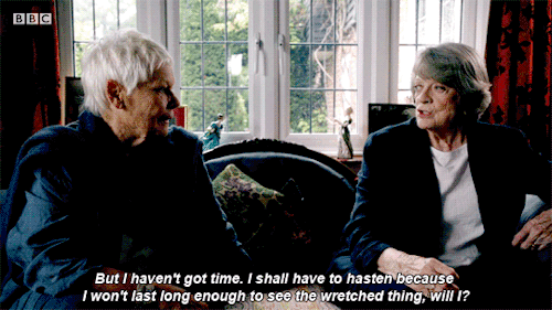 dontbesodroopy:Judi Dench and Maggie Smith talk “Downton Abbey” - Nothing Like a Dame (2018)