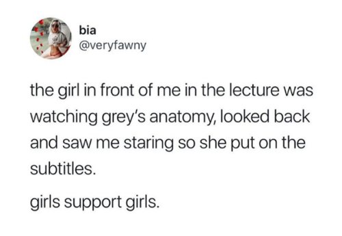 Girls support!