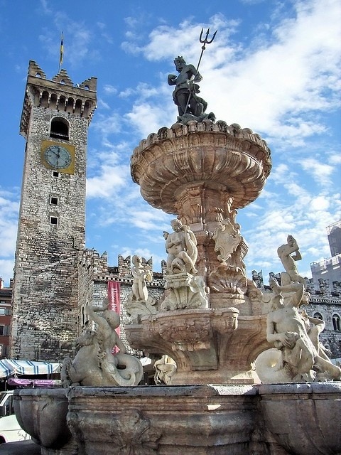 Fontana del Nettuno in Trento, Italy, built 18th century