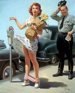 retrogasm:  Several pin up artists painted