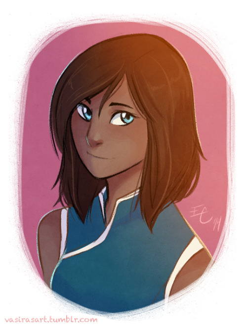 vasirasart:  I leave town and have no internet for 5 days and I come back and book 4 not only has a release date, but Korra also has a new hair do. How could I not draw it? now i need to go sleep 