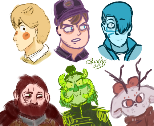 residentjoth:some random style practice feturing a bunch of ocs from a bunch of people!(Benny by @li