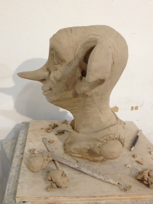 cricks:  My final project for Figure Modeling at Academy of Art University. Dobby was chosen to be fired, so at the moment I’m hollowing him out :)   This is my last final of my first semester and I wish there were words adequate enough to describe