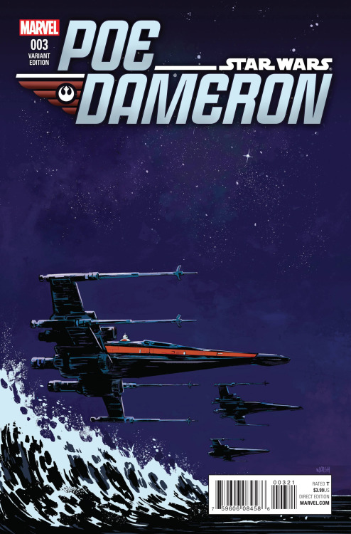 roguedameron:Just some of Marvel’s Poe Dameron variant covers from the first six issues.