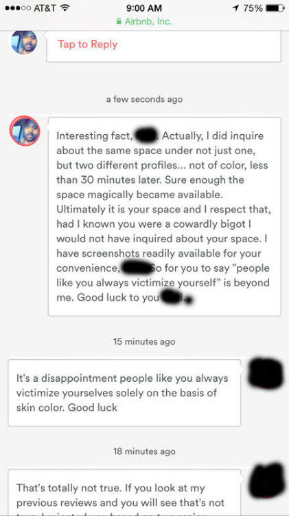 buzzfeeduk:  This Black Man Was Rejected By An AirBnB Host — Then Was Accepted Under A Fake White Profile 