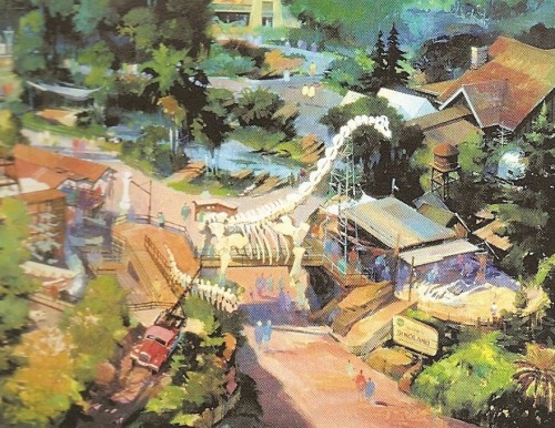 hotandcoldrunningchills:Disney theme parks concept art.
