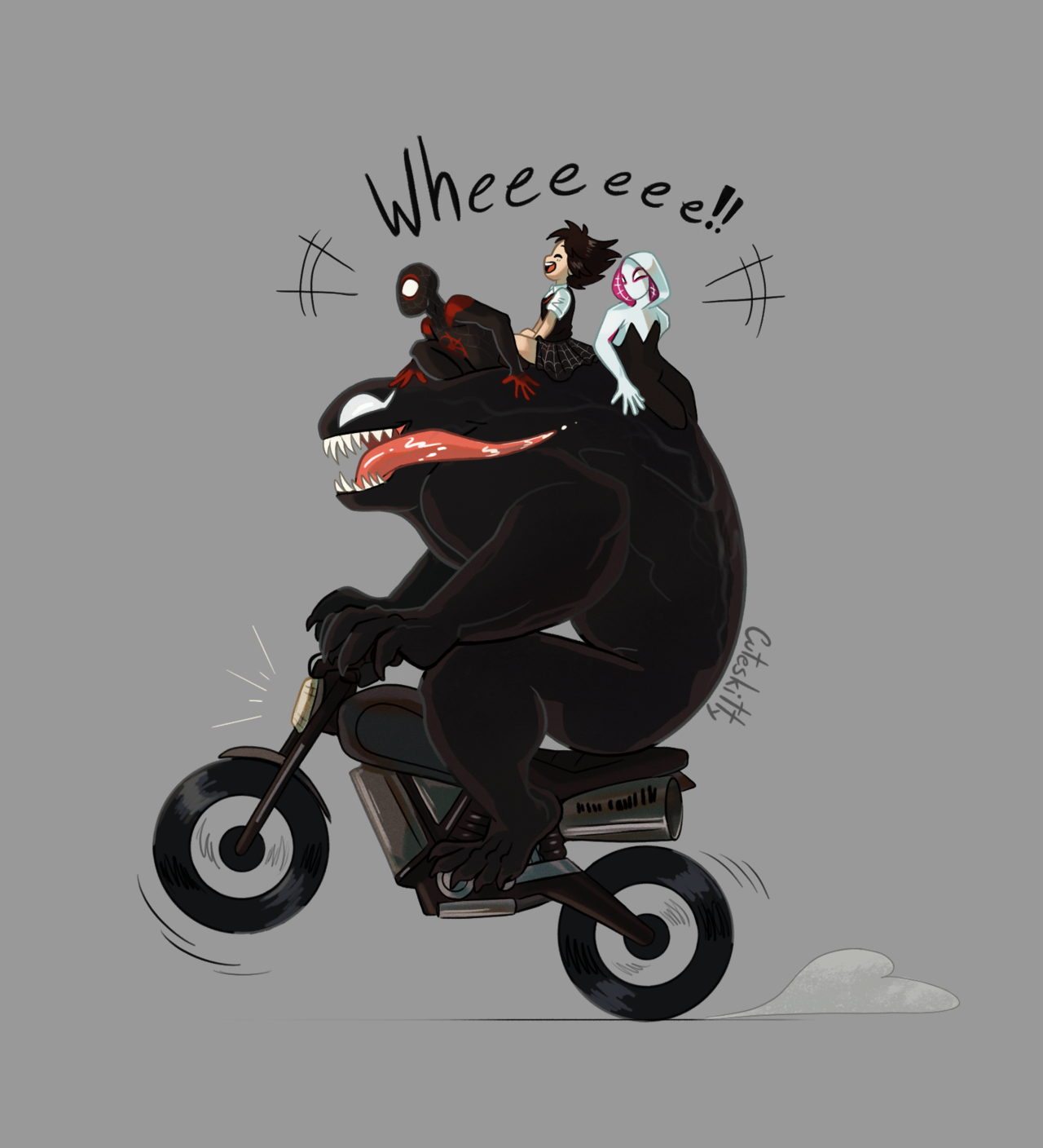 cuteskitty:  The spider kids get another loser uncle  Find me on Twitter  and Instagram