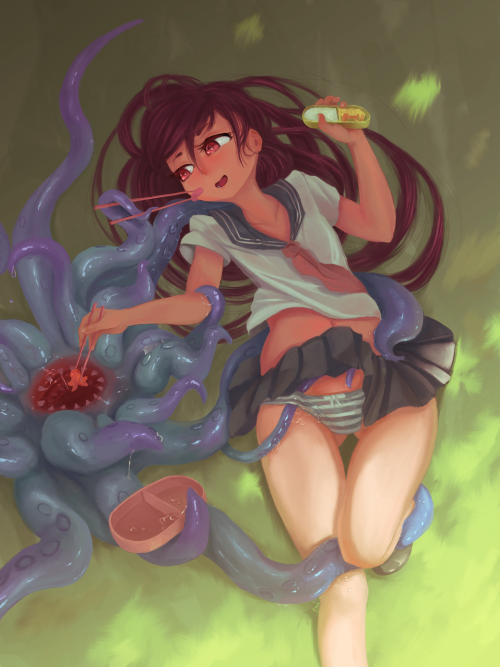 deliciousorangeart:  apulsauce:  Quality time with your favorite tentacles!  