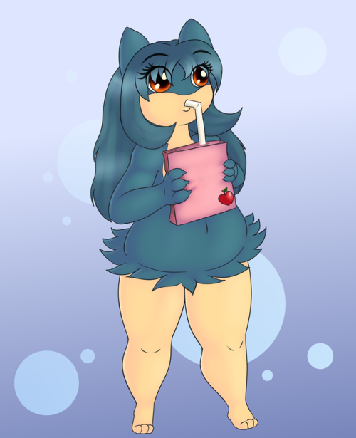neronovasart: Dotti’s Juice She gotta get her snack time.  cutie <3