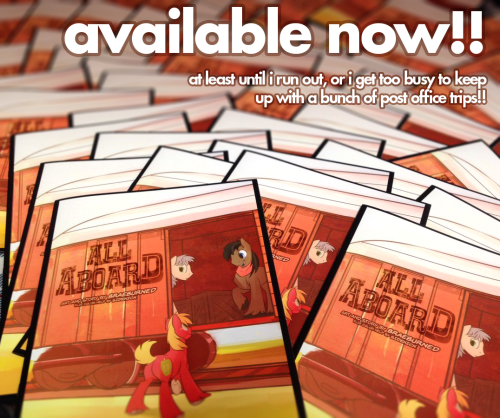 Yo! You can now purchase physical copies of my comic, “All Aboard”, online! http://braeburned.bigcartel.com/product/all-aboardThese really turned out nice and i’m super stoked to get these out to anyone who wants one! ! It also means