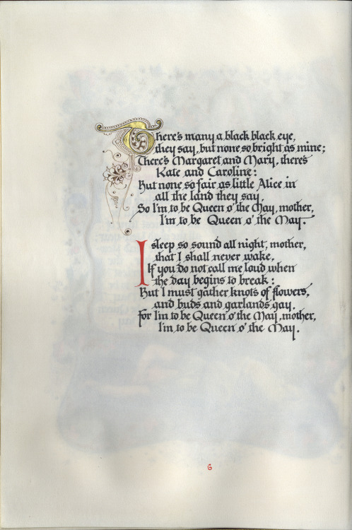 uwmspeccoll: detroitlib:  The May Queen by Alfred Lord Tennyson  Rubricated and illuminated.Colophon