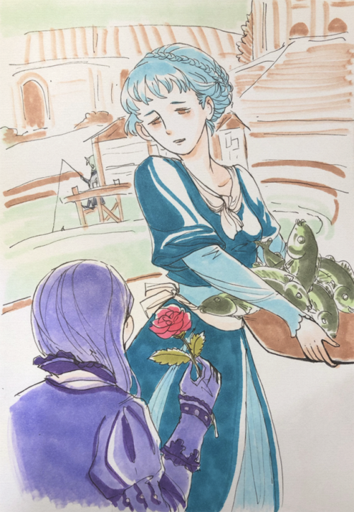 Local noble with bad timing proposes to former classmate busy with transporting Professor’s fish.