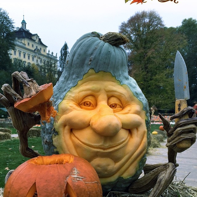 instagram:  Carving Pumpkin Sculptures with @villafanestudios  For more photos and