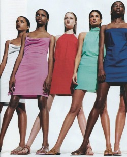 a-state-of-bliss:  Allure 2001 - Noemie Lenoir, unknown, Danita Angell, Caroline Ribeiro &amp; Oluchi Onweagba by Michael Thompson