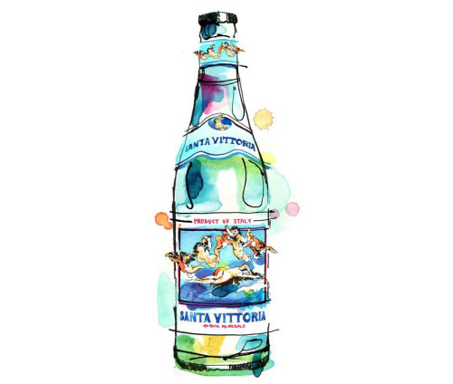 Found this illustrated Santa Vittoria Mineral Water ad on the back of Frankie magazine ;-)
