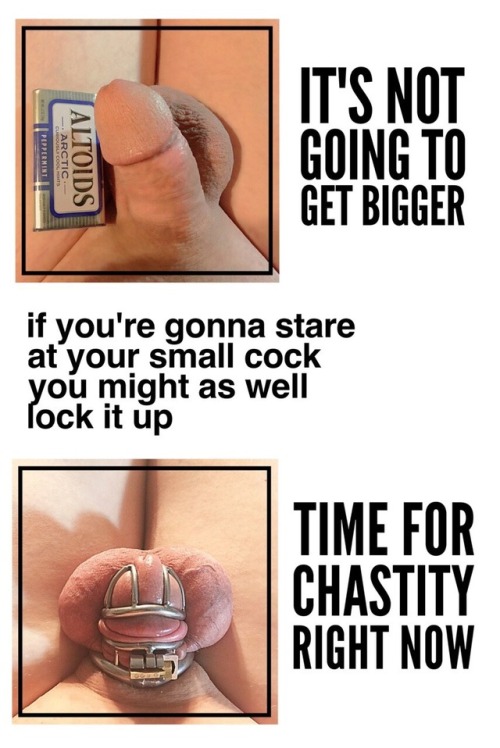 thesissybitchboifantasies: I need to be in permanent chastity. All cocks need locking up in my opini