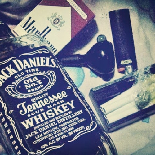 adaliaqr: Those nights when I can’t stop thinking. #JackDaniels #YOLO #love #junk