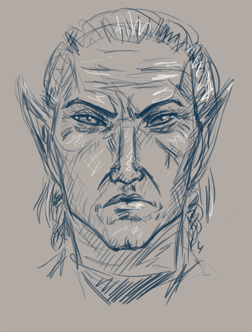 darkartofthesith:testing new tablet pen with some sketches of @vanusgalerions gorgeous elves :’)