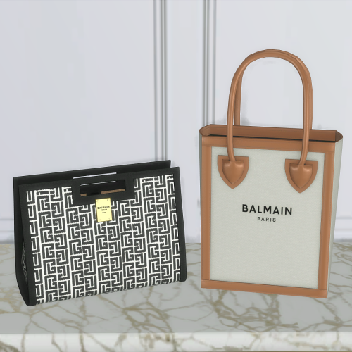 xplatinumxluxexsimsx:BALMAIN BAG COLLECTION- Collab with Saks Sims  My Part Contains:• 1945 Heritage