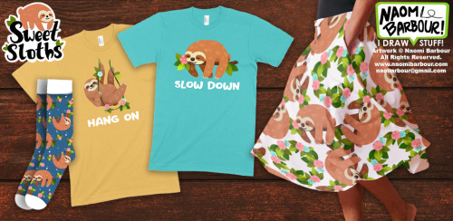 Sloths are trendy, right? Check out these and more collections on my website.
