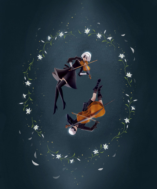 I went to see the Nier:Orchestra Concert in LA and it was so beautiful, I got inspired!Prints availa
