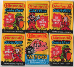 Nintendroid:  Nintendo Gamepack Scratch-Offs And Tattoos From Topps.buy Some Here