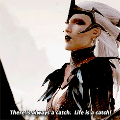 bellamyblackes:Video Games Meme → 1/10 quotes • Flemeth (Dragon Age)