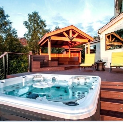 Pergolas - Modern DeckA Large Minimalist Backyard Deck With A Fire Pit And A Pergola, For Example.