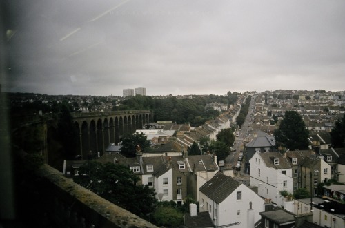 A bird&rsquo;s eye view of Brighton from the train.