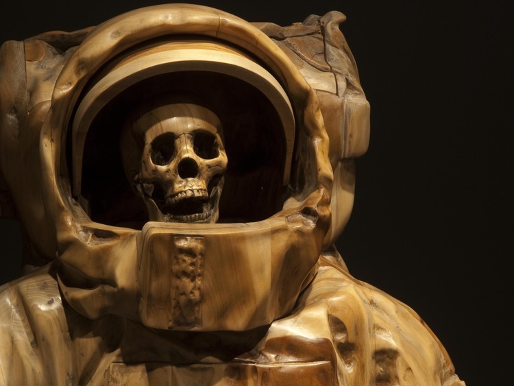 darksilenceinsuburbia:  Brandon Vickerd. Dead Astronaut, 2008. Machined and carved