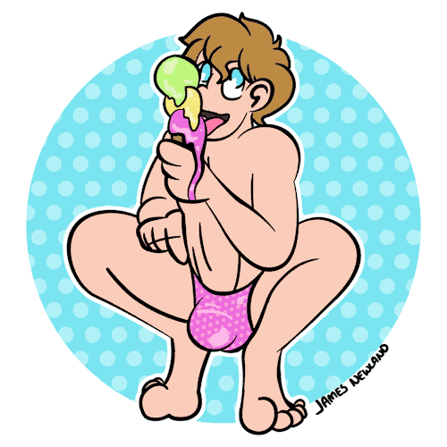 spacepupx: Lickable It’s such lovely weather lately.Perfect for Ice Cream.Illustrator available for hirejamesnewland.co.uk | Twitter  