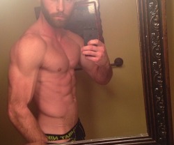 wildbait:  Shirtless before work Posted by