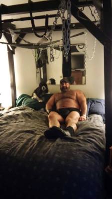fuzzybearhug:  cigarpervdad:  woofymusclebear:AFTER THE WILD PARTY IS OVER- Theres nothing like relaxing in bed with your best pals.WOOFYMUSCLEBEAR  FEB 2015  S  Damn