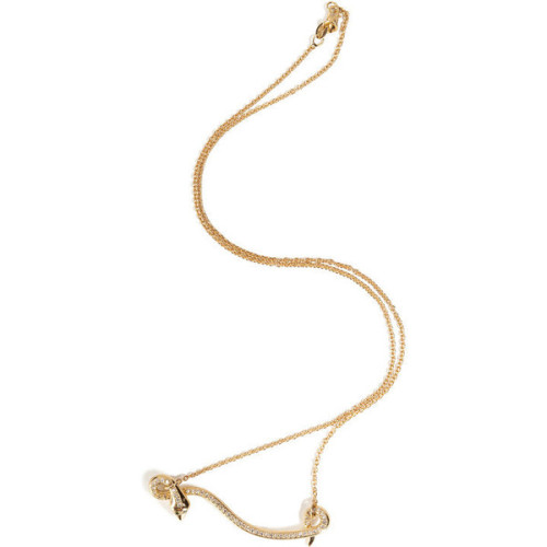 Ileana Makri 18kt Yellow Gold Flying Snake Necklace with Diamonds ❤ liked on Polyvore (see more snak