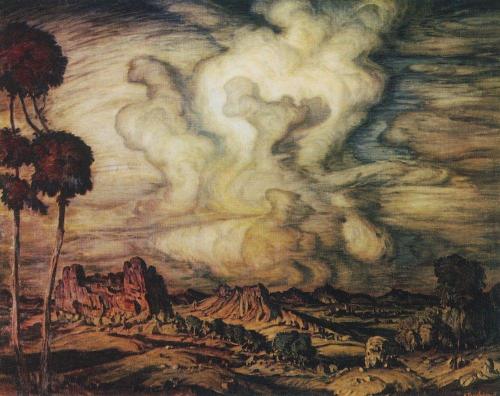 konstantin-bogaevsky: A cloud, 1910, Konstantin Bogaevsky