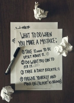 theloveyourselfchallenge:  I tend to hang on to the mistakes I make. This is my friendly reminder. 