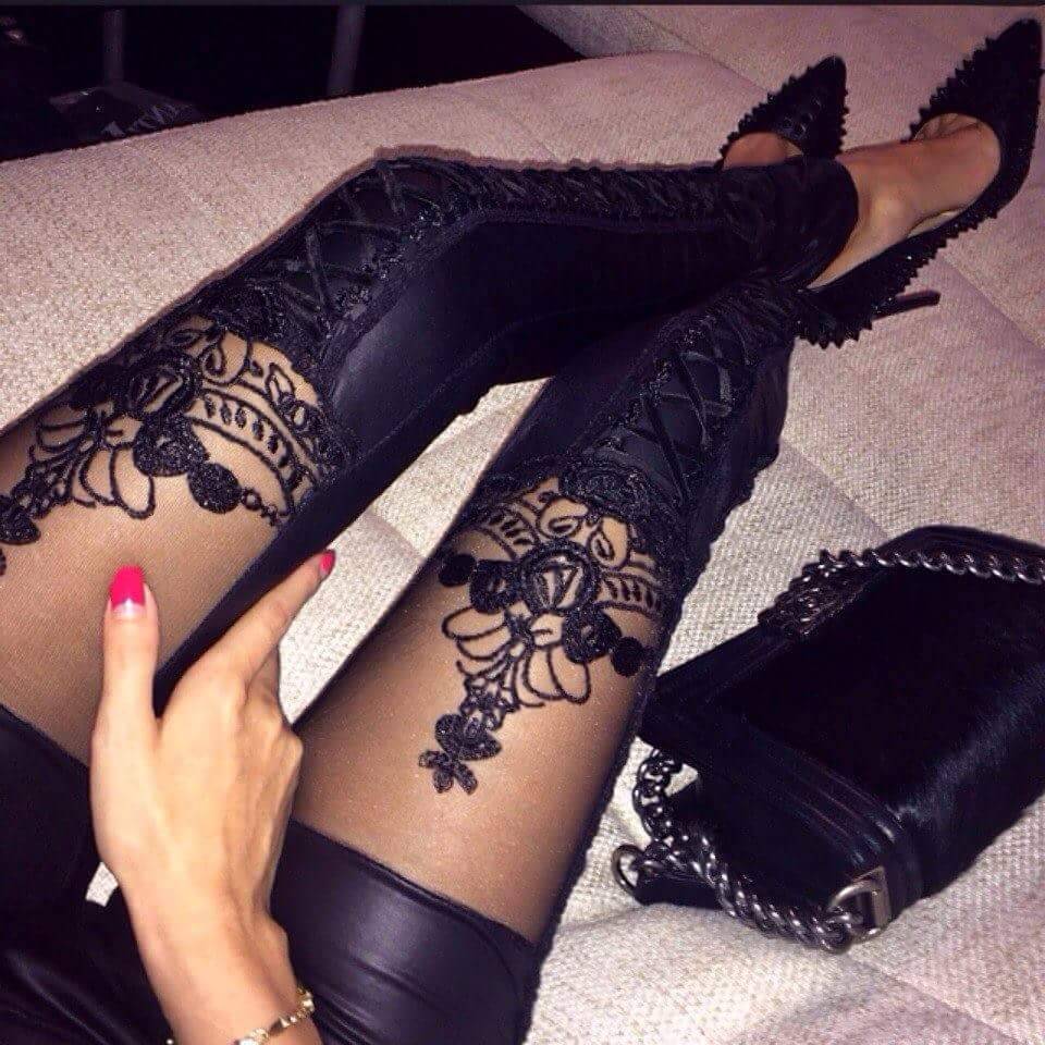 Legs, tights and heels