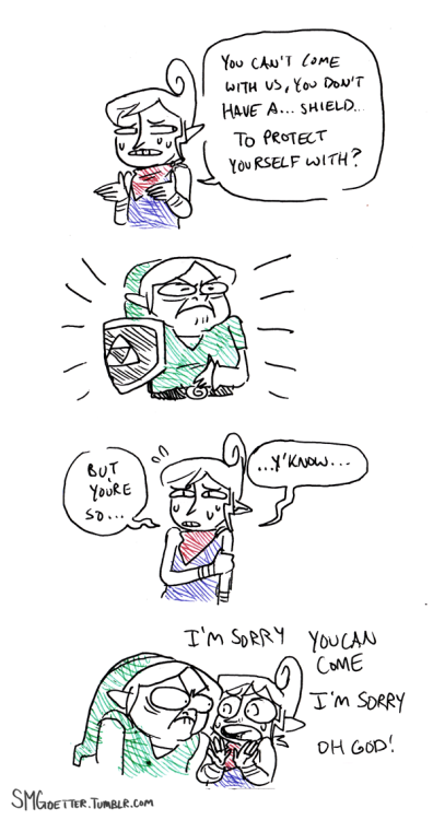 smgoetter:Wind Waker AU where Link and Aryll are kidnapped and Granny dons the hero clothes to save 
