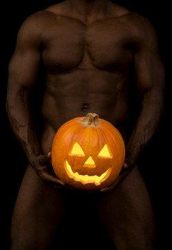 sexy-lads:  If you don’t have Halloween costume, just use jack-o’-lantern. ;) 