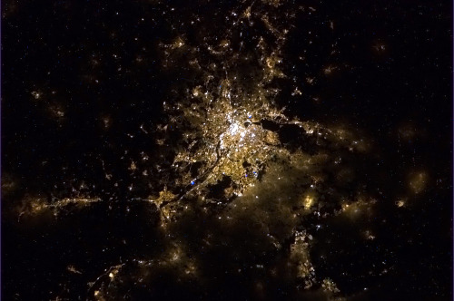 colchrishadfield:  Lyon, France, glowing under a touch of February cloud. 