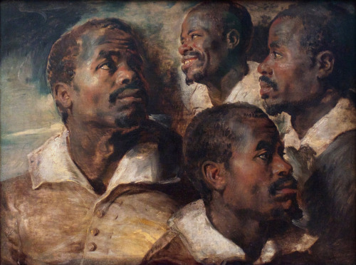 medievalpoc: Peter Paul RubensFour Studies of a Male HeadNetherlands (c. 1617-19)Oil on canvas trans